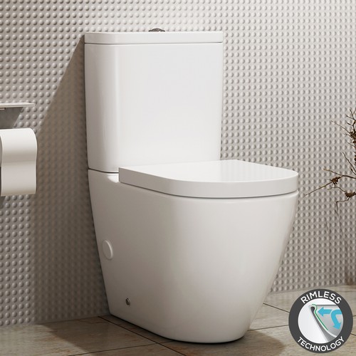Close coupled rimless toilet - close,