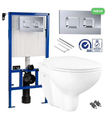 Rimless wall hung - toilet, pan