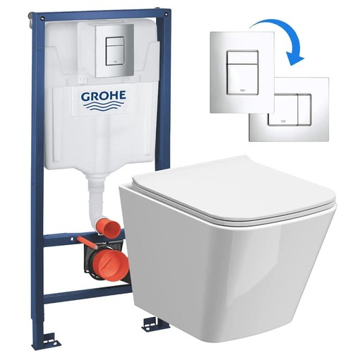 Square rimless wall hung - square,