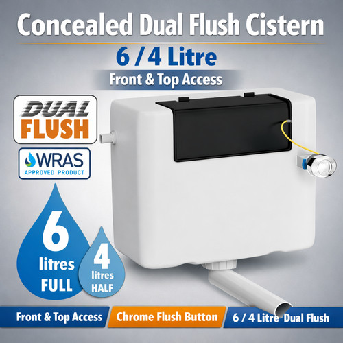 Dual flush concealed - dual, wc