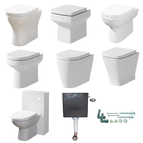 Back wall toilet btw - back, wc