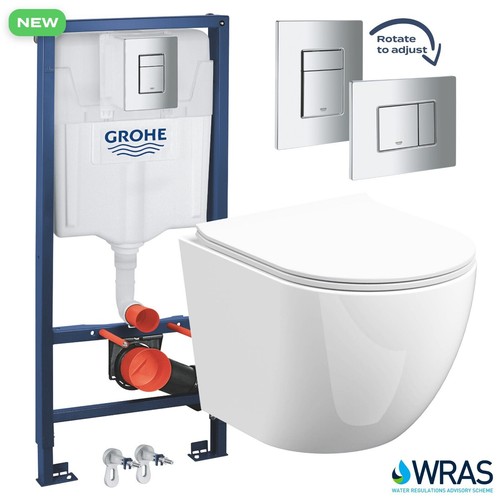 Rimless wall hung toilet pan - wall,