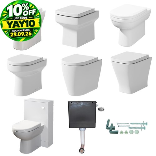 Back wall toilet - wall, wc