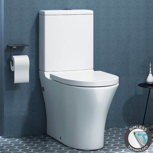 Close coupled rimeless - close, toilet