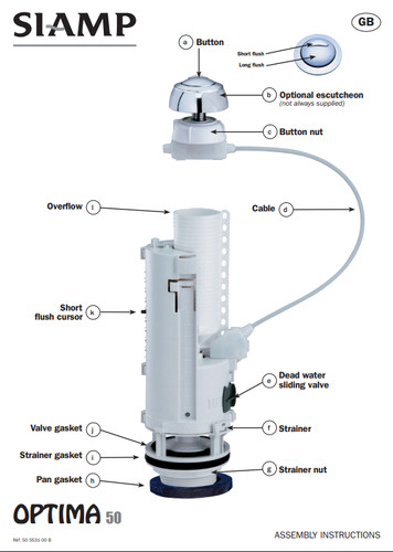 Siamp optima toilet cistern - optima,