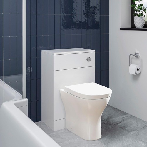 Btw back wall toilet pan - back, to