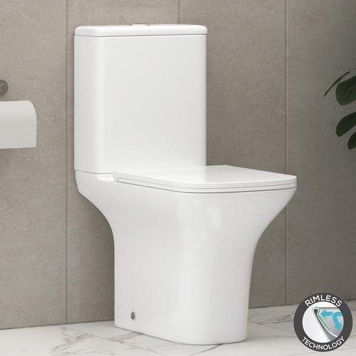 Close coupled rimless toilet - close,