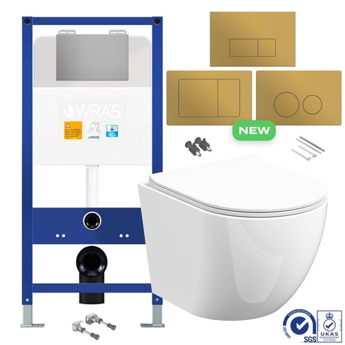 Rimless wall hung toilet pan - wall, &