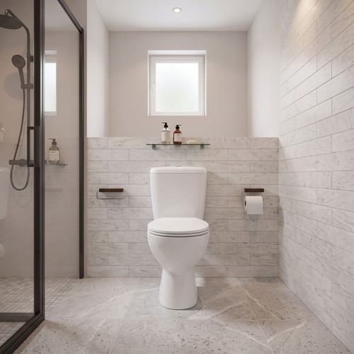 Close coupled toilet - close,