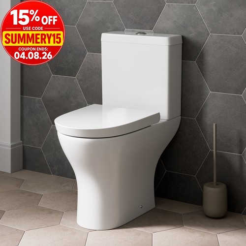 Close coupled toilet modern - coupled,